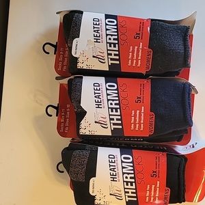 6 PAIRS (3 pkgs of 2) of Debra Weitzner Women's Thermo Socks, Size 9-11, NWT